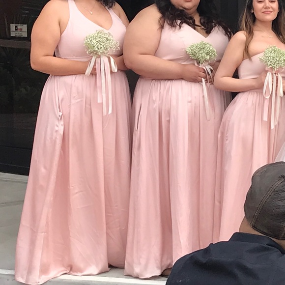 V Neck Halter Formal Dress w/ Pockets - Picture 7 of 11